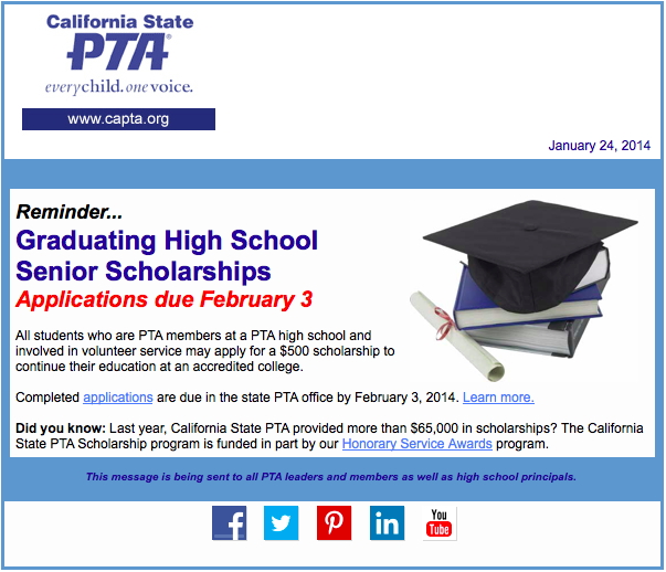 Scholarships for high school seniors 2014